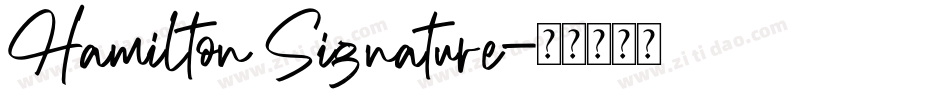 Hamilton Signature字体转换